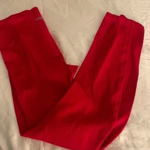 Victoria’s Secret PINK red leggings with cutouts